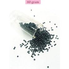 Hobilinka Dökme Cam Kum Boncuk (11/0) 2 mm - 60 Gram -  Koyu Yeşil - BNC054