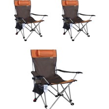 Kılıçaslan Camp Madfox 3'lü Prowler 3 Kademeli Yatabilen Kamp Sandalyesi Brown/orange