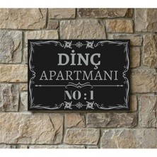 Hobishop Kişiye Özel Metal Kapı Levhası – Apartman Kapı Tabelası 20X30 cm – Isimli Bina Kapı Levhası