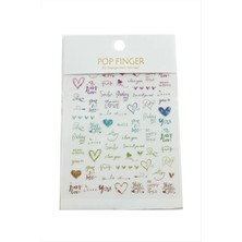 Hobilinka Kalp Yazılı Tattoo Dövme Sticker