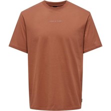 Only & Sons Onslevi % 100 Pamuk Relaxed Fit Bisiklet Yaka Logolu T Shirt Erkek T Shirt 22028147