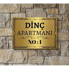 Hobishop Kişiye Özel Metal Kapı Levhası – Apartman Kapı Tabelası 20X30 cm – Isimli Bina Kapı Levhası