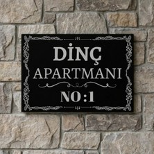 Hobishop Kişiye Özel Metal Kapı Levhası – Apartman Kapı Tabelası 20X30 cm – Isimli Bina Kapı Levhası
