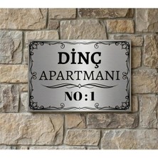 Hobishop Kişiye Özel Metal Kapı Levhası – Apartman Kapı Tabelası 20X30 cm – Isimli Bina Kapı Levhası