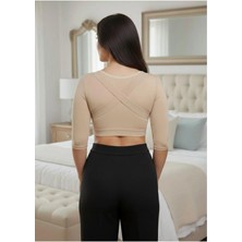 Nuitamore Kol Toparlayıcı Üst Korse Ten Renk 1 Beden Daha İnce Görünüm Sağlayan Kadın Model