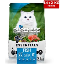 PURENESS Az Tahıllı Somonlu Yetişkin Kuru Kedi Maması 16 KG ( 14+2 Hediye )- Somon & Sardalya - Hidrolize Protein - Taurin - Omega 3-6 - Parlak Tüy & Deri Sağlığı - %85 Hayvansal Protein