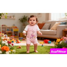 Efilix Kız Bebek Yazlık Tulum Çiçekli Tavşan Figürlü