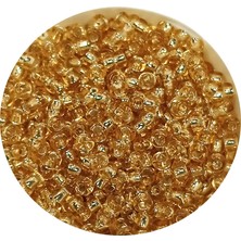 Hobilinka Dökme Cam Kum Boncuk (11/0) 2 mm - 20 Gram -  Şeffaf Bal Rengi - BNC033