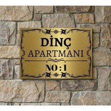 Hobishop Kişiye Özel Metal Kapı Levhası – Apartman Kapı Tabelası 20X30 cm – Isimli Bina Kapı Levhası