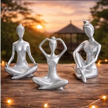 Ayder Online Satış 09 cm -18 cm  Ebatlarında Kırılmaz Polyester,3 Lü Yoga Yapan Kızlar Biblosu