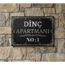 Hobishop Kişiye Özel Metal Kapı Levhası – Apartman Kapı Tabelası 20X30 cm – Isimli Bina Kapı Levhası