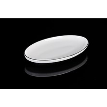 Aryıldız Hazel Kayık Tabak 20 cm Platin Porselen 1 Adet Sofra Şıklığı
