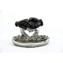 Hobilinka Özel Tasarım Kalpli Polyester Sunum Tepsisi