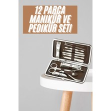 Hobilinka Tırnak Bakım Seti Tırnak Düzeltme Batık 12 Parça Çanta Tipi Manikür Pedikür