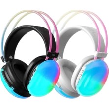 Hobilinka Kulak Üstü Kablosuz Bluetooth Kulaklık Unısex Renkli Işıklı Kulaklık