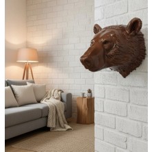 Hobilinka Ayı Başı Duvar Dekoru Modern Asılabilir Heykel 25X19 cm