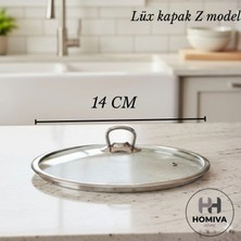 Homiva Home Camtencerekapağı-14 cm