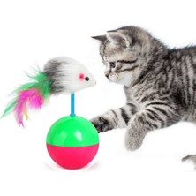 Feyza Design Turuncu Kedi Oyun Topu Fareli Zeka Oyuncağı