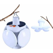 Hobilinka Kamp Lambası Güneş Enerjili Solar 5 Kanatlı Katlanır Lamba Karavan