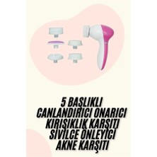 Hobilinka 5 Başlıklı Titreşimli Cilt Temizleme Seti Canlandırıcı ve Onarıcı