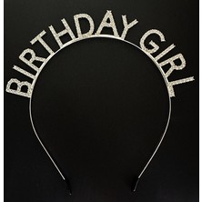 Hobilinka Gümüş Kristal Taşlı Birthday Girl Doğum Günü Tacı Ithal Ürün A Kalite 17X16 cm (4887)
