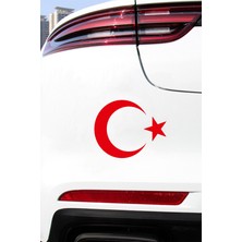 Mıgnatıs Türk Bayrağı Ay Yıldız Araba Oto Sticker - Motor Sticker - Ay Yıldız Çıkartma