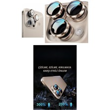 Hobilinka iPhone 16 Pro Kamera Lens Koruyucu Naturel