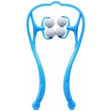 Hobilinka Boyun Bacak Ayak Bel Masaj Aleti Çok Fonksiyonlu Manuel 4 Tekerlekli - Mavi