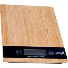 Hobilinka Dijital Bambu Mutfak Terazi 5kg TF-1007 (4887)