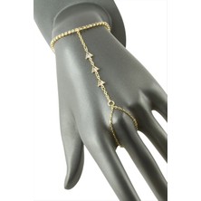 Bijuteri Net Üçgen Şerit Taşlı Şahmeran