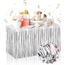 Hobilinka Gümüş Metalize Masa Eteği