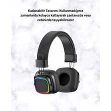 Hobilinka Kablosuz Rgb Işıklı Katlanabilir Bluetooth Kulak Üstü Kulaklık