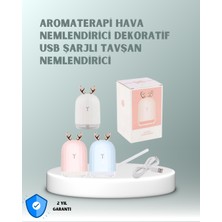 Hobilinka 200 ml Tavşan Kulaklı Ultrasonik Hava Nemlendirici ve Gece Lambası