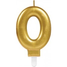 Hobilinka 0 Rakamı Mum Gold Renk
