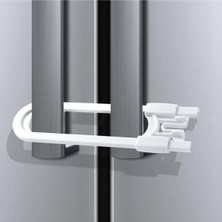 Hobilinka 4 Adet Çocuk Koruma Kilidi - Slide Dolap Çekmece Kilidi Sürgülü Kilit