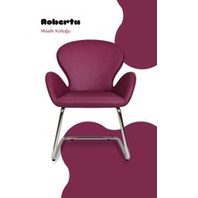 Bürocci Roberta Misafir Koltuğu - Mor Deri - 2069J0124