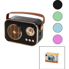 Hobilinka M4 Portable Wireless Hoparlör - Speaker Işıklı USB Şarjlı Renkli Kasa - Bronz Çerçeveusb - Dc