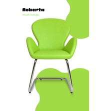Bürocci Roberta Misafir Koltuğu - Yeşil Deri - 2069J0110