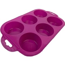 Hobilinka 6 Bölmeli Silikon Muffin Kek Kalıbı