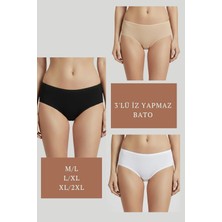 Moda Şahsenem 3lü Set Külot-Siyah-Beyaz-Ten DOR2851