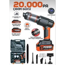 Aetcr Auhma Ahv-21 20.000PA Şarjlı Araç Süpürgesi ve Hava Üfleyici - Çift Bataryalı Profesyonel Set