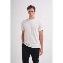 Cazador Bisiklet Yaka Erkek Beyaz T-Shirt 40470