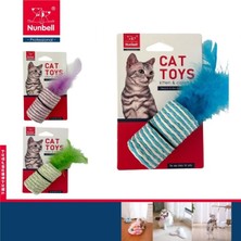 Feyza Design Çok Renkli Silindir Şekilli Kedi Zeka Oyuncağı