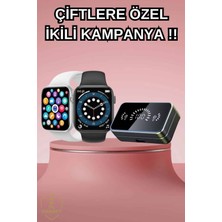 Hobilinka Powerbank Bluetooth Kulaklık ve Yeni Model Akıllı Saat Seti Anc Özelliği Dokunamatik