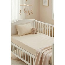 Kanz Bebek Lastikli Çarşaf Seti Ranforce %100 Pamuk 70X140+20 cm - Somon