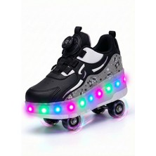 Feyza Design Yenidoğan Çocuklar Için Işıklı Patenli Tekerlekli Sneakers