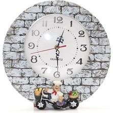 Hobilinka Duvara Asmalı Aşcı Tasarımlı Polyester Saat ALK1542