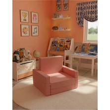 Lensa Home Çocuk Koltuğu Komple Sünger Katlanabilir Yataklı - Çocuk Minderi 0-4 Yaş Yavruağzı