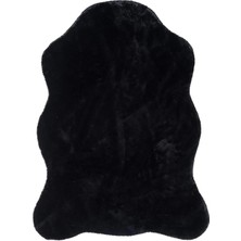 Karmen Halı Post Touch TH001S Siyah Halı Post Peluş Kürk Halı