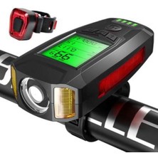 Feyza Design 3 Fonksiyonlu Siyah Bisiklet El Feneri ve Km Saatli Su Geçirmez